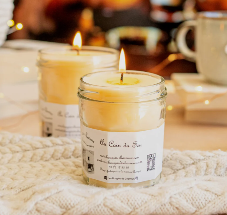 mini bougie au coin du feu image